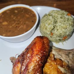 Viva Chicken - Quarter breast (upcharge) with cilantro rice and beans