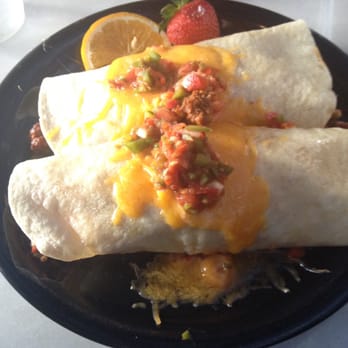 Blue Moon Too - Salsarittos w/chorizo. Very big, very good...minus the moldy strawberry :-( - Cafes Near Me - Baltimore, Maryland