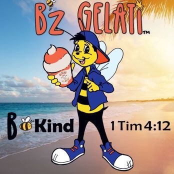 B’z Gelati - a bee holding a beach ball - Ice Cream & Frozen Yogurt Near Me - Gainesville, Florida B’z Gelati - a bee holding a beach ball - Ice Cream & Frozen Yogurt Near Me - Gainesville, Florida