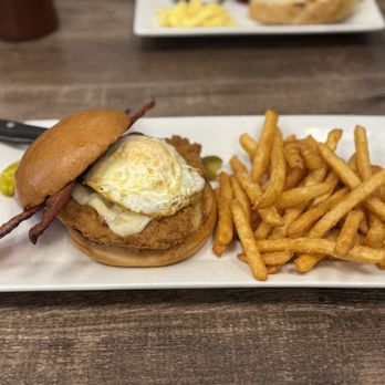 AmeriBrunch Cafe - Crispy chicken sandwich and fries - hello tummy taste, goodbye aching hangover... - Breakfast & Brunch Near Me - Las Vegas, Nevada