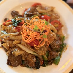 Thai Table - Drunken noodles with Beef Salad