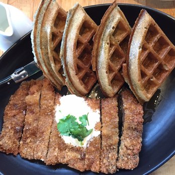 Joule - Sesame waffle with chicken fried steak - Korean Near Me - Seattle, Washington Joule - Sesame waffle with chicken fried steak - Korean Near Me - Seattle, Washington