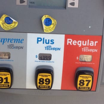 Chevron - Actual prices charged at some pumps on May 14, 2016 - Gas Stations Near Me - Malibu, California