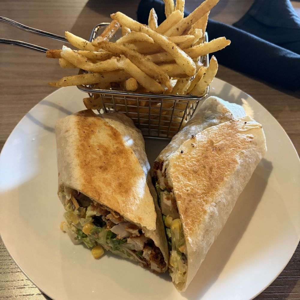 The Toast - Southwestern Chicken Wrap (lunch special) with rosemary fries - Salad Near Me - Surprise, Arizona The Toast - Southwestern Chicken Wrap (lunch special) with rosemary fries - Salad Near Me - Surprise, Arizona