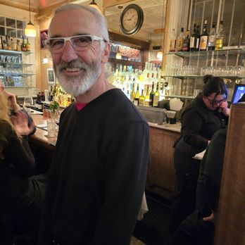 The Hudson House - Matt, the owner, schmoozing with guests at the bar - New American Near Me - Nyack, New York