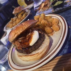 The Northern Lake Tavern & Grill - Cream cheese wonton burger