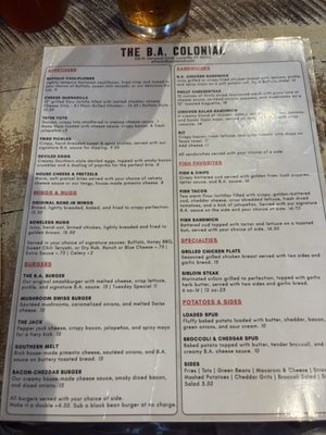 Menu photo 1 The B.A. Colonial Louisville, KY Menu photo 1 The B.A. Colonial Louisville, KY