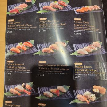 Waka Sakura - Nigiri combo menu - Conveyor Belt Sushi Near Me - Gardena, California Waka Sakura - Nigiri combo menu - Conveyor Belt Sushi Near Me - Gardena, California