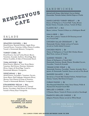 Menu photo 8 Rendezvous Cafe Cumming, GA Menu photo 8 Rendezvous Cafe Cumming, GA