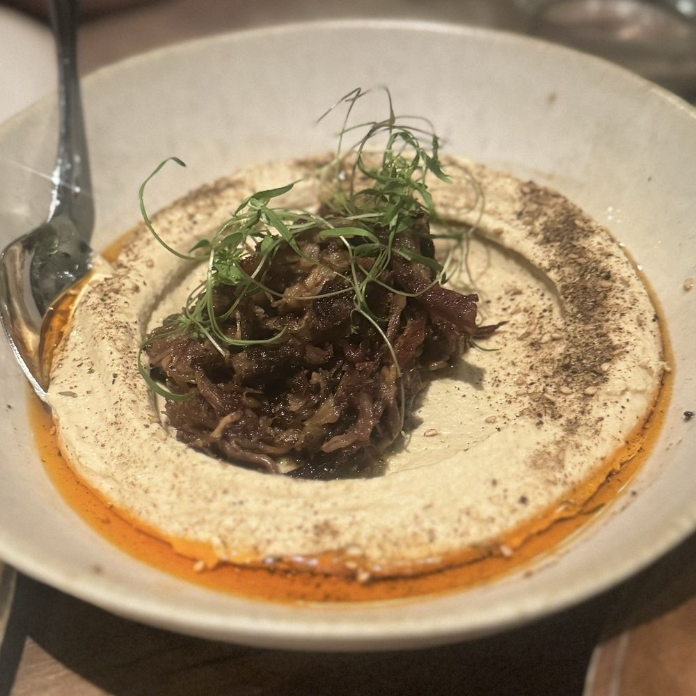 Delbar Middle Eastern - Hummus with lamb - Persian/Iranian Near Me - Atlanta, Georgia Delbar Middle Eastern - Hummus with lamb - Persian/Iranian Near Me - Atlanta, Georgia