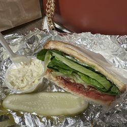 Pelham Cafe - BLT with a pickle and slaw