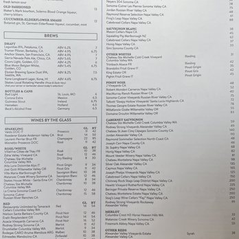 Skates On The Bay - 12/18/21 Wine Menu - Seafood Near Me - Berkeley, California
