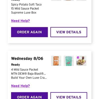 Taco Bell - Order confirmation. - Fast Food Near Me - Olympia, Washington Taco Bell - Order confirmation. - Fast Food Near Me - Olympia, Washington