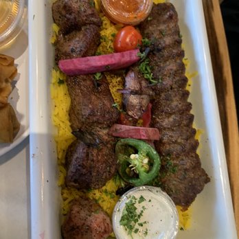 Mazra - Double Kebab Plate - lamb and beef - Mediterranean Near Me - San Bruno, California