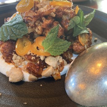 The Lark - Cauli. Marconi almonds. Menta. Kumquats. Yogurt. Spoonerism. - New American Near Me - Santa Barbara, California The Lark - Cauli. Marconi almonds. Menta. Kumquats. Yogurt. Spoonerism. - New American Near Me - Santa Barbara, California