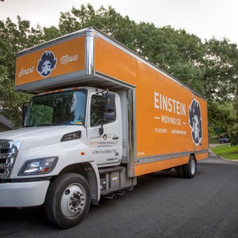 Einstein Moving Company - McKinney - Wow. That's a lot of orange! When you work with us, you are guaranteed to get clean, fully stocked, moving trucks (no trailers!). - Movers Near Me - Frisco, Texas Einstein Moving Company - McKinney - Wow. That's a lot of orange! When you work with us, you are guaranteed to get clean, fully stocked, moving trucks (no trailers!). - Movers Near Me - Frisco, Texas