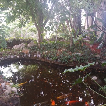 Orange Hill Restaurant & Events - Koi pond at front - Steakhouses Near Me - Orange, California