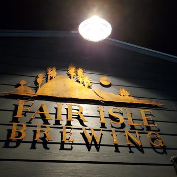 Fair Isle Brewing - Fair Isle sign (night) - Breweries Near Me - Seattle, Washington