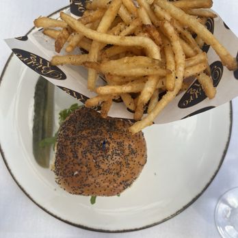 Bistro 112 - Gouda Burger with Fries - French Near Me - Shepherdstown, West Virginia