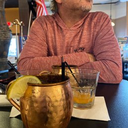 Old Fashions and a couple Moscow Mules... deelish!!  Good times.