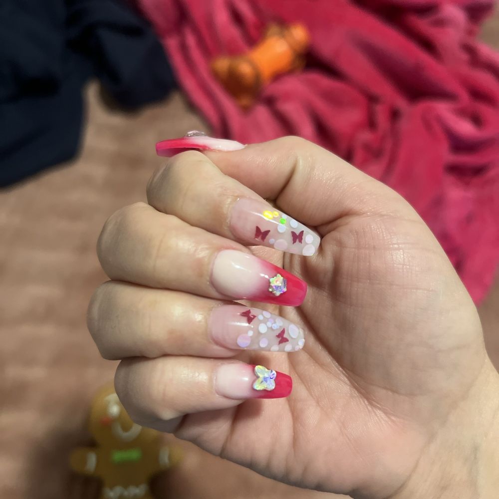 Grand Nails Lounge - You can see the old nails under. Def not the birthday nails I had in mind. - Nail Salons Near Me - Glendale, Arizona