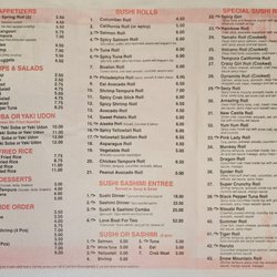 Yamato Hibachi Sushi New Castle - Updated Menu