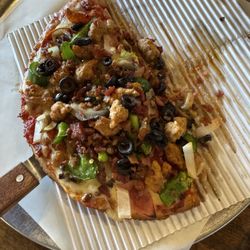 Pi-Squared Pizza - Gluten Free supreme pizza