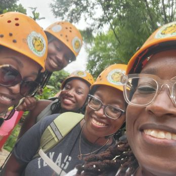 Rainforest Zipline Park - About to get our zipline on!!!! We had a blast. - Tours Near Me - Rio Grande, Puerto Rico
