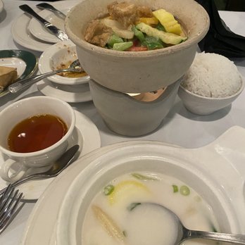 Thai Garden - Thai melon curry and vegetable coconut soup, with hot Thai tea - Thai Near Me - Keene, New Hampshire Thai Garden - Thai melon curry and vegetable coconut soup, with hot Thai tea - Thai Near Me - Keene, New Hampshire