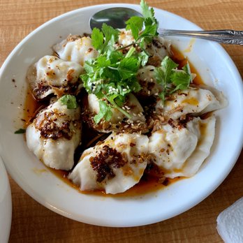Wild Ginger - D1 pork dumplings in sauce - not too spicy! - Chinese Near Me - Alameda, California