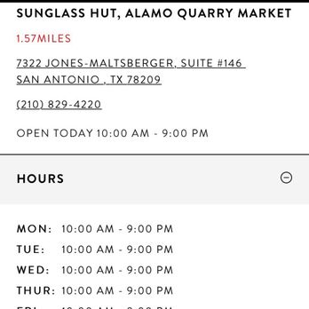 sunglass hut quarry