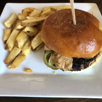 The Growler - Satay Burger (4 stars - peanut sauce and pickled jalapeños on a burger? why not!) - New American Near Me - Danville, California
