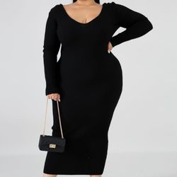 Styles Boutique - The "Ribbed" Midi(Black)