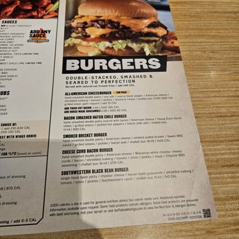 Buffalo Wild Wings - Burger menu 2023 - Chicken Wings Near Me - Northridge, California Buffalo Wild Wings - Burger menu 2023 - Chicken Wings Near Me - Northridge, California