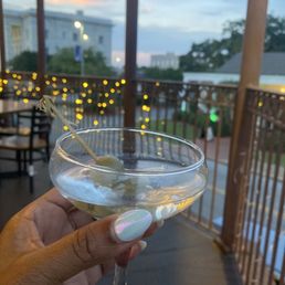 Dining on the patio.