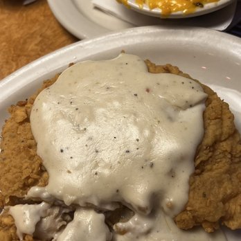 Texas Roadhouse - Chicken fried chicken with loaded mashed potatoes - Steakhouses Near Me - Tomball, Texas
