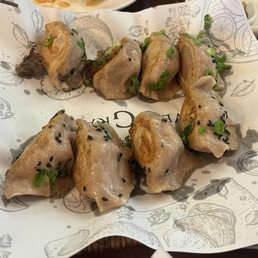 Pan Fried Shrimp&Chicken Dumplings (Whole Wheat) 8pcs (tasted like fish balls, did not like) Pan Fried Shrimp&Chicken Dumplings (Whole Wheat) 8pcs (tasted like fish balls, did not like)