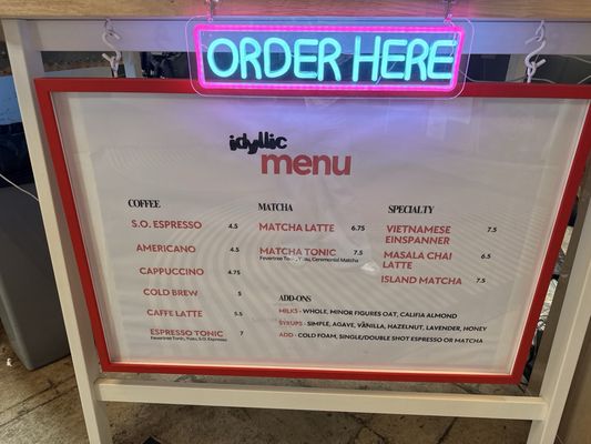 Menu photo 1 IDYLLIC Los Angeles, CA