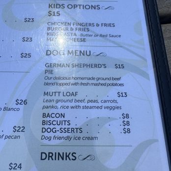 Avoca - Dog menu - Pubs Near Me - New York, New York