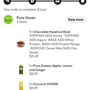 Pure Green Juice Bar - Receipt - Juice Bars & Smoothies Near Me - Tempe, Arizona Pure Green Juice Bar - Receipt - Juice Bars & Smoothies Near Me - Tempe, Arizona