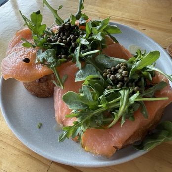 Hala Tree Cafe - Smoked salmon toast - Coffee & Tea Near Me - Kaaawa, Hawaii Hala Tree Cafe - Smoked salmon toast - Coffee & Tea Near Me - Kaaawa, Hawaii