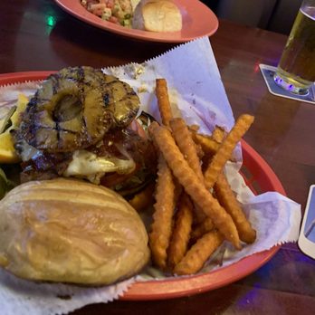 Long Doggers - Viera - Hawaiian burger with chicken substitute - Hot Dogs Near Me - Rockledge, Florida Long Doggers - Viera - Hawaiian burger with chicken substitute - Hot Dogs Near Me - Rockledge, Florida