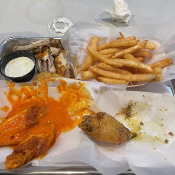 Fire Wings - Traditional and lemon pepper with a side of unseasoned fries. - Sandwiches Near Me - San Jose, California