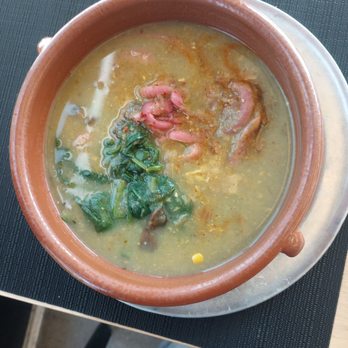 Gadzooks Enchiladas and Soup - Corn chowder with beef, chicken, spinach and pickles onions. - Soup Near Me - Gilbert, Arizona Gadzooks Enchiladas and Soup - Corn chowder with beef, chicken, spinach and pickles onions. - Soup Near Me - Gilbert, Arizona