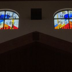 Queen of Peace Catholic Church - High above the altar