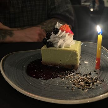 Harvest Beat - 5th Course, with a cute candle for our anniversary! - Vegetarian Near Me - Seattle, Washington