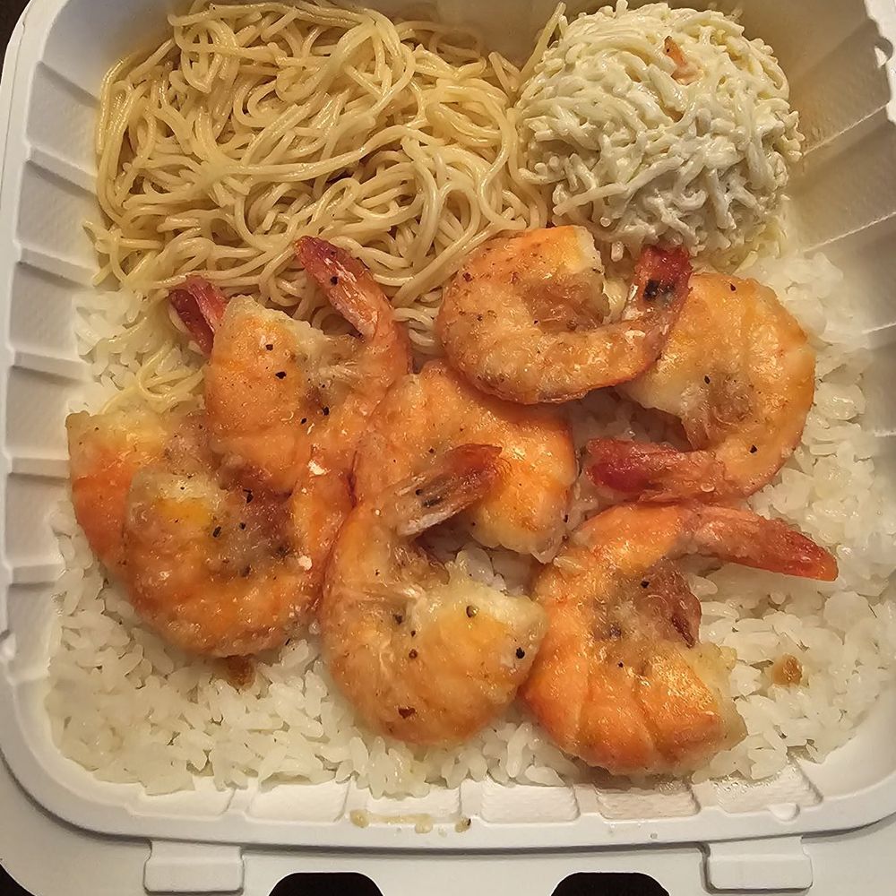 Da Crawfish and Crabshack - $10 Shrimp Plate lunch special - server's fav.  Was alright. - Seafood Near Me - Kapolei, Hawaii