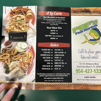 Pop's Fish Market - Menu - Seafood Near Me - Deerfield Beach, Florida Pop's Fish Market - Menu - Seafood Near Me - Deerfield Beach, Florida