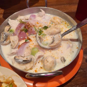 BKK Street Thai Eatery - Tom Kah soup. salty salty salty and the chicken was definitely dry - Thai Near Me - Hawthorne, California BKK Street Thai Eatery - Tom Kah soup. salty salty salty and the chicken was definitely dry - Thai Near Me - Hawthorne, California