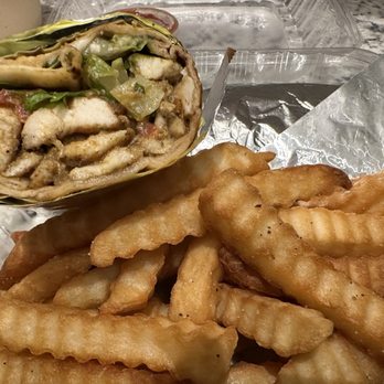 Wally's Cafe - Chicken Shawarma Wrap and fries - Mediterranean Near Me - Rocklin, California Wally's Cafe - Chicken Shawarma Wrap and fries - Mediterranean Near Me - Rocklin, California